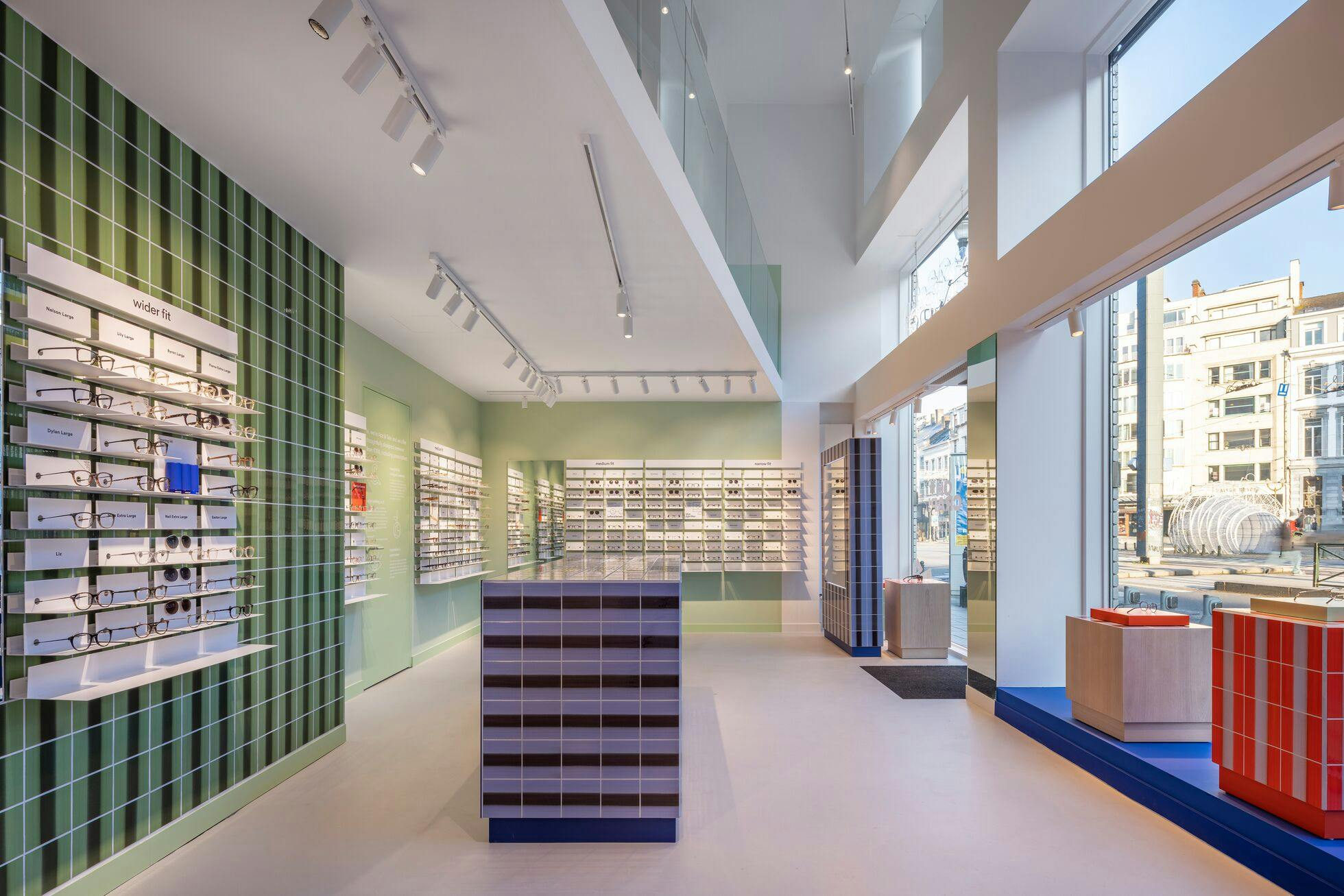 Showing interior of Ace & Tate Avenue Louise store in, Belgium, Brussels, Louise